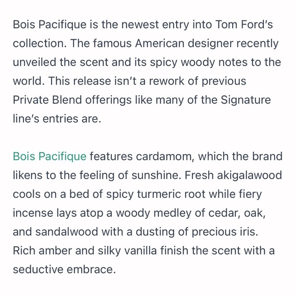 JUST DROPPED TOM FORD BOISE PACIFIQUE - Picture 6 of 6